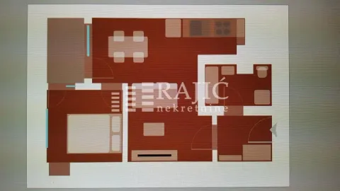 Grafički prikaz osnove stana sa rasporedom prostorija. - image 3