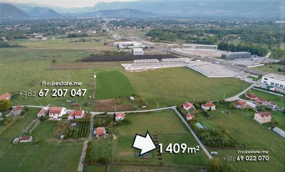 Prodaja, plac, 1409m², Danilovgrad, Crna Gora