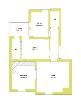 Floor plan of the apartment with room dimensions. - image 10