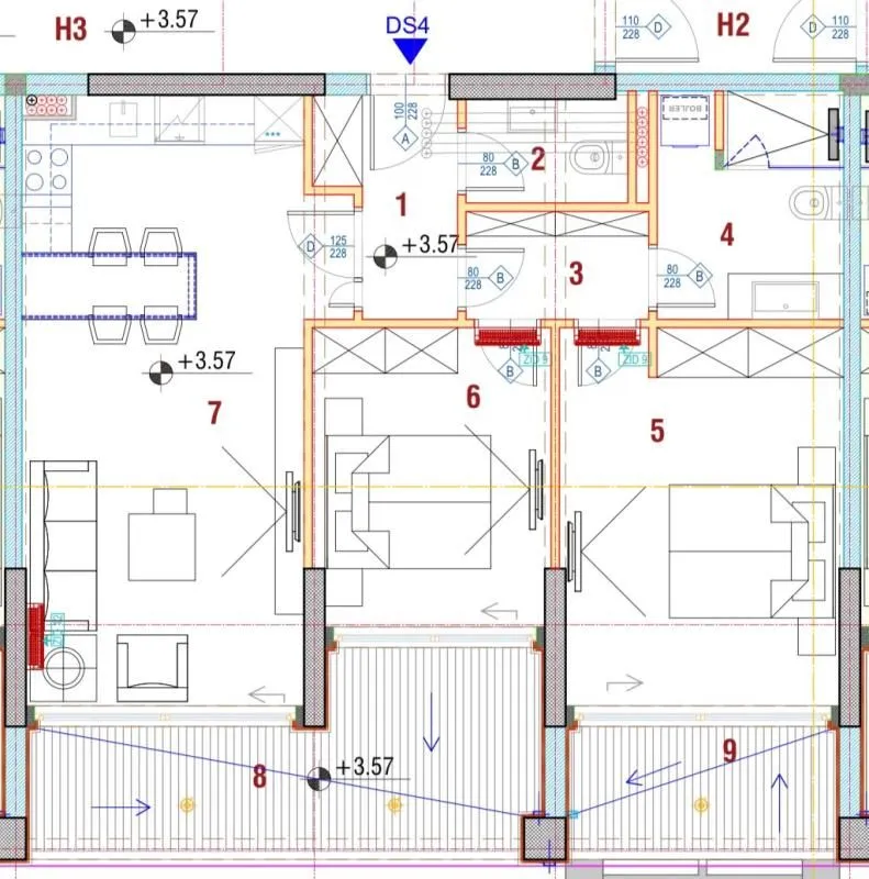 Sale, two bedroom apartment, 81m², Bar, Crna Gora