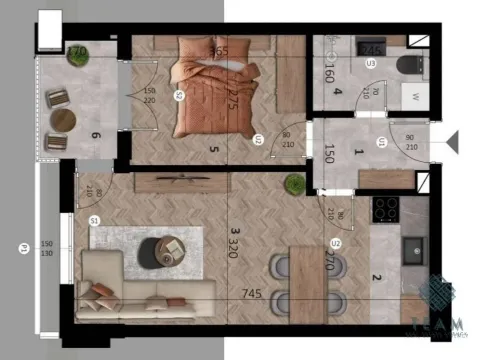 Sale, one bedroom apartment, 51m², Makedonsko naselje, Bar - image 3