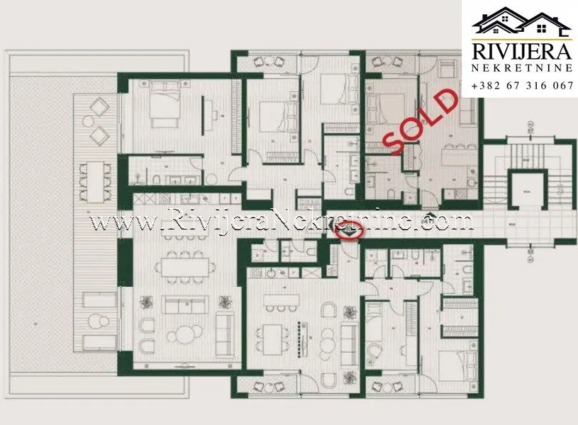 Sale, two bedroom apartment, 84m², Mrčevac, Tivat