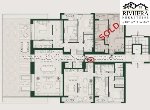 Sale, two bedroom apartment, 84m², Mrčevac, Tivat - image 12