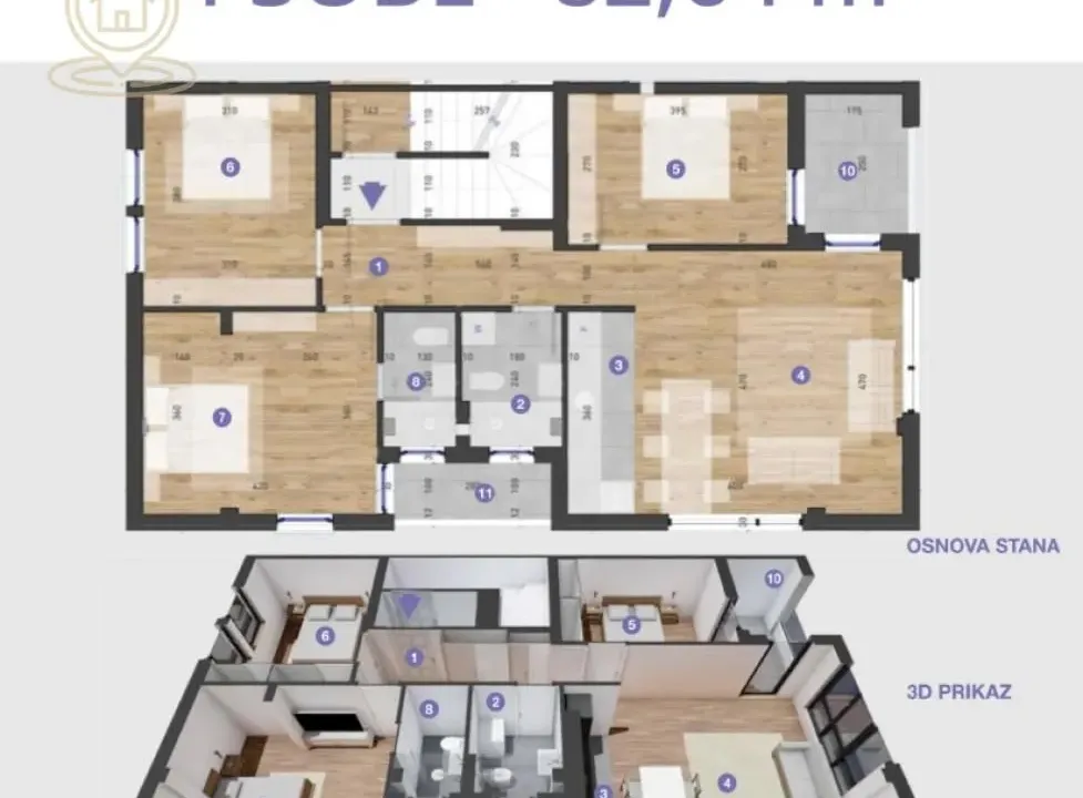 Sale, four bedroom apartment, 82m², Telep, Novi Sad Sve Podlokacije