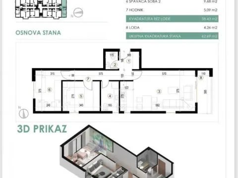 Stan in Cvetanova Ćuprija