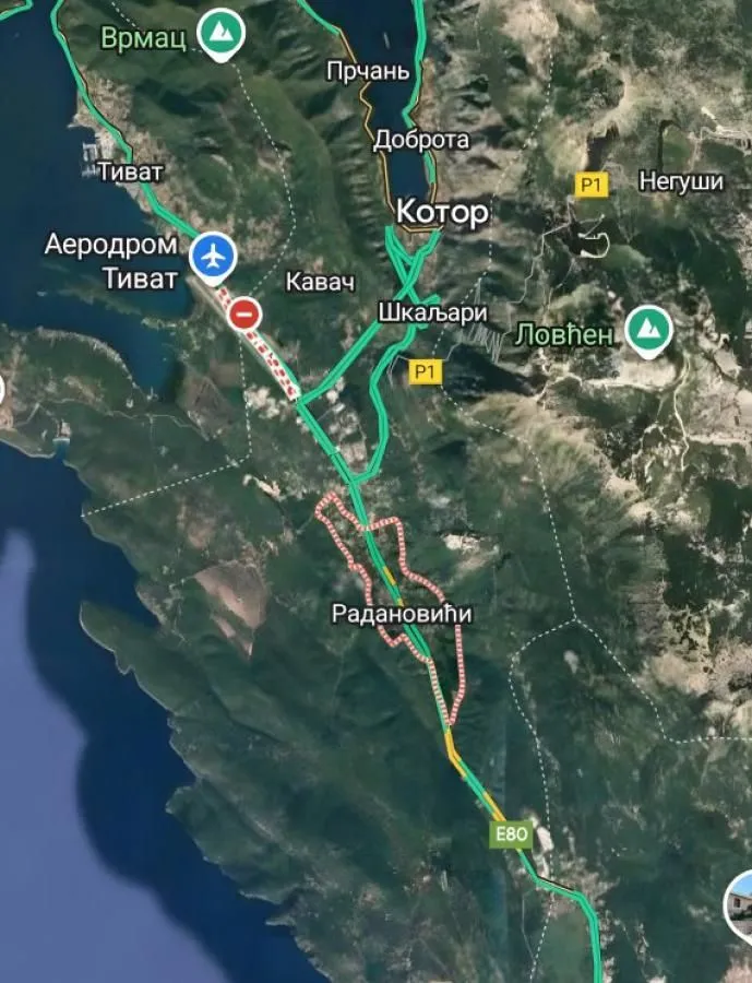 Prodaja, plac, 1366m², Radanovići, Kotor
