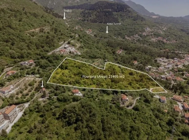 Prodaja, plac, 21495m², Kavač, Kotor