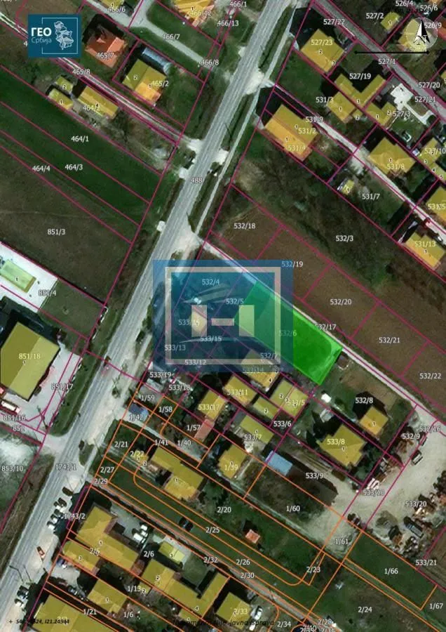Prodaja, plac, 816m², Trnava, Jagodina