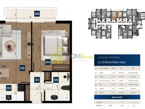 Prodaja, jednosoban stan, 56m², Zabjelo, Podgorica - image 2