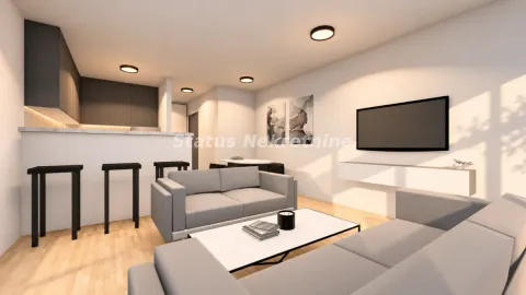 Modern living room with a sofa set and dining area connected to the kitchen. - image 6