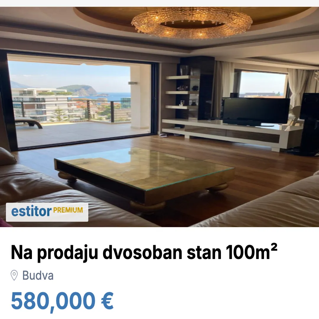 Prodaja, dvosoban stan, 100m², Budva, Crna Gora