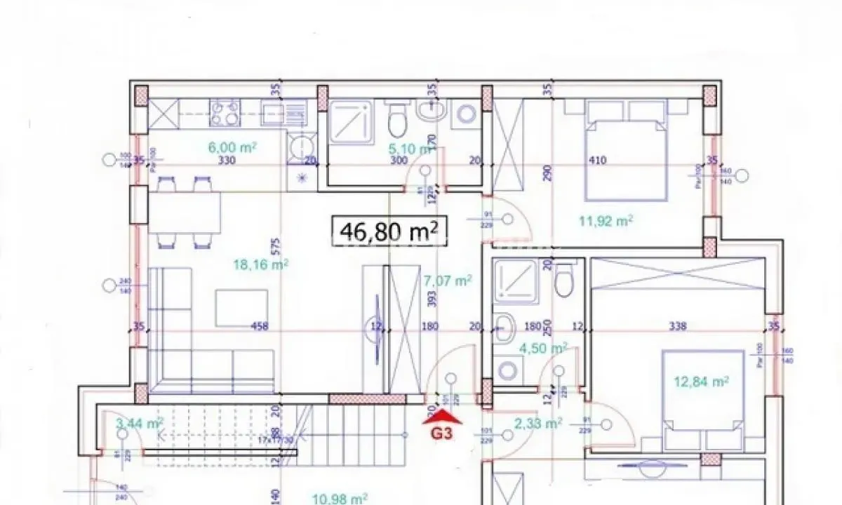 Prodaja, jednosoban stan, 47m², Veternik, Novi Sad Sve Podlokacije