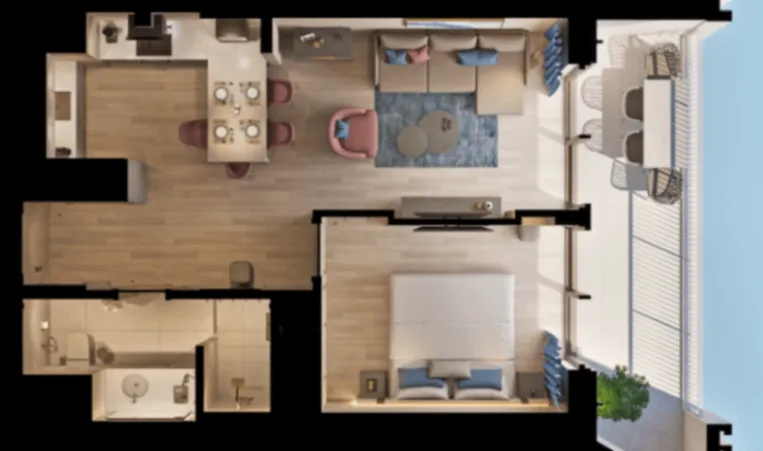 Prodaja, jednosoban stan, 58m², Rafailovići, Budva