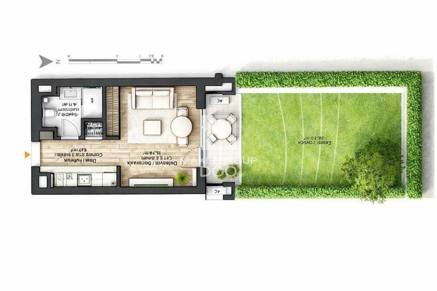 Rent, two bedroom apartment, 30m², Savski Venac, Beograd