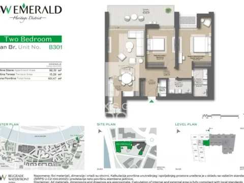 Prodaja, dvosoban stan, 99m², Savski Venac, Beograd