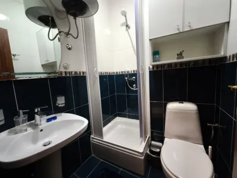 Manje kupatilo sa tuš kabinom, umivaonikom i toaletom. - image 5