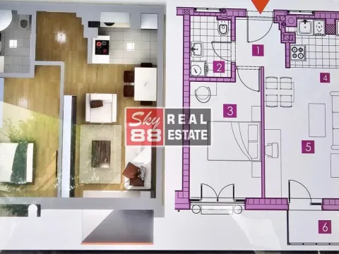 Sale, one bedroom apartment, 44m², Čubura, Beograd - image 12