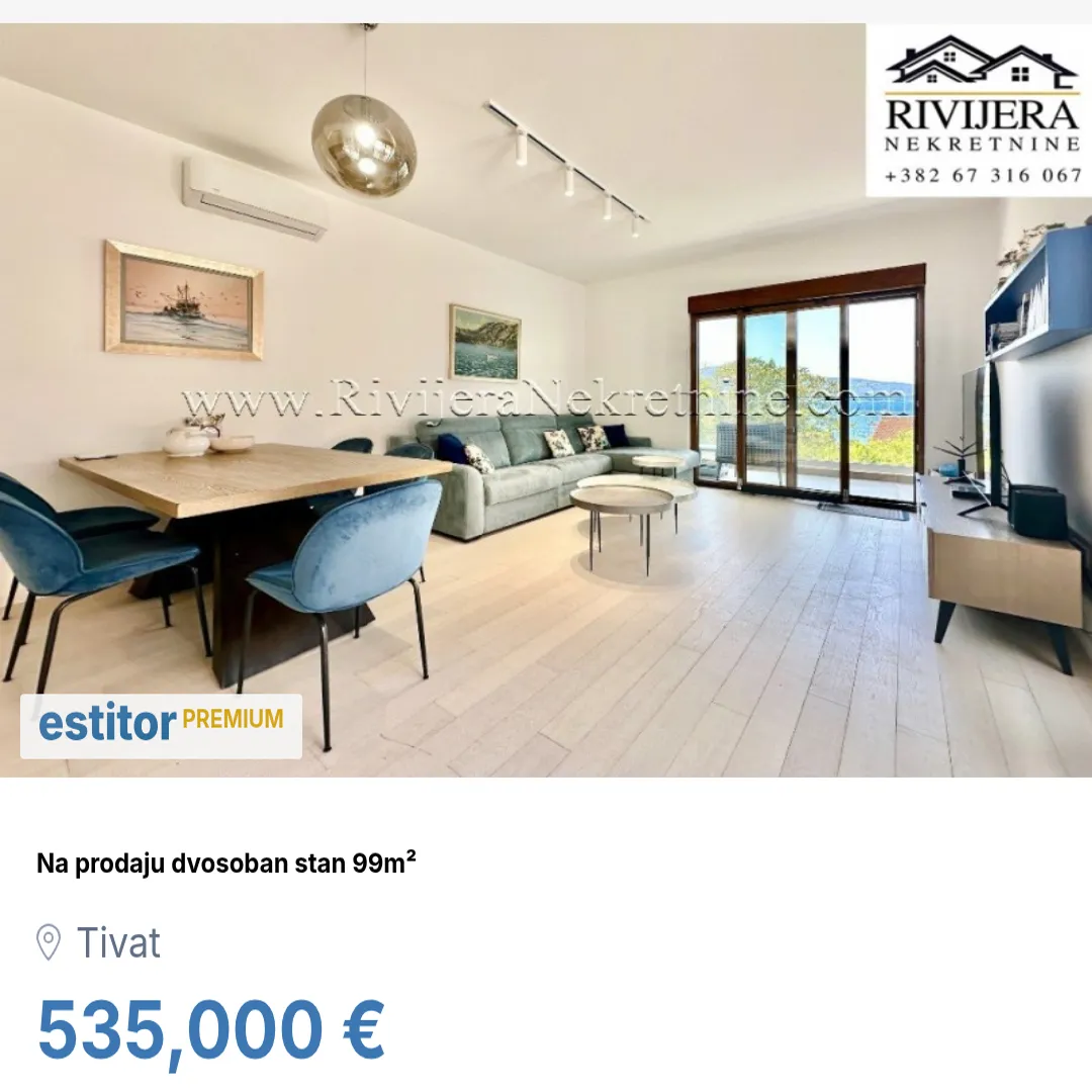 Sale, two bedroom apartment, 99m², Donja Lastva, Tivat