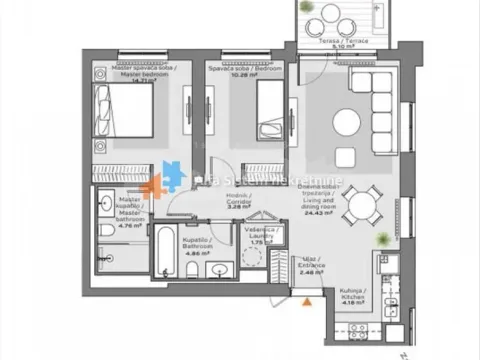 Izdavanje, trosoban stan, 77m², Savski Venac, Beograd - image 14