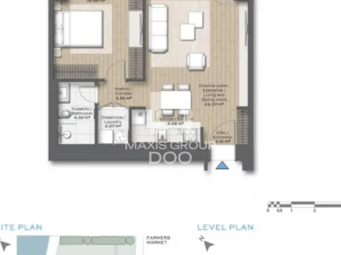 Prodaja, dvosoban stan, 60m², Savski Venac, Beograd