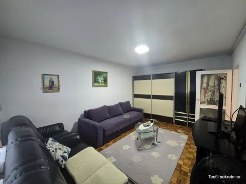 Dnevna soba sa garniturom za sedenje, garderoberom i tepihom. - image 2