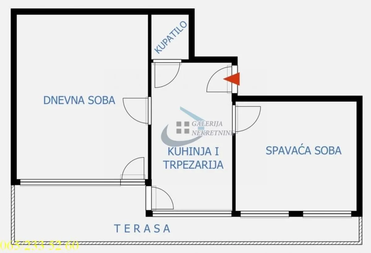 Sale, two bedroom apartment, 62m², Novi Beograd Sve Podlokacije, Beograd