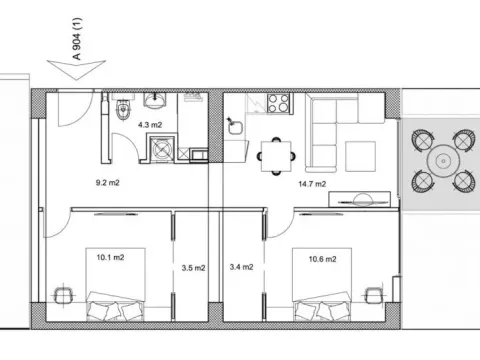 Sale, two bedroom apartment, 131m², Budva, Crna Gora - image 11