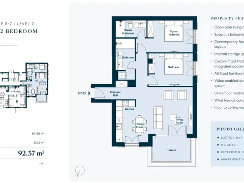 Sale, two bedroom apartment, 92m², Luštica Bay, Tivat - image 16