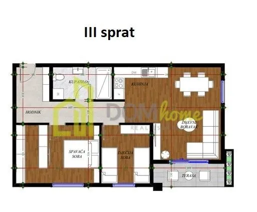Sale, two bedroom apartment, 68m², Gorica C, Podgorica