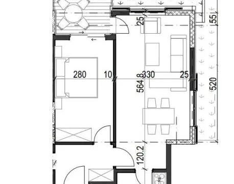 Sale, one bedroom apartment, 52m², Radanovići, Kotor - image 3
