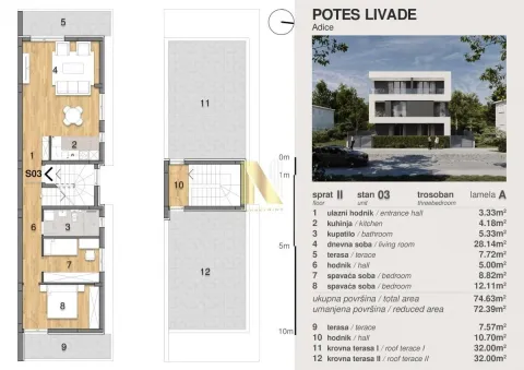 Prodaja, trosoban stan, 72m², Adice, Novi Sad Sve Podlokacije - image 2