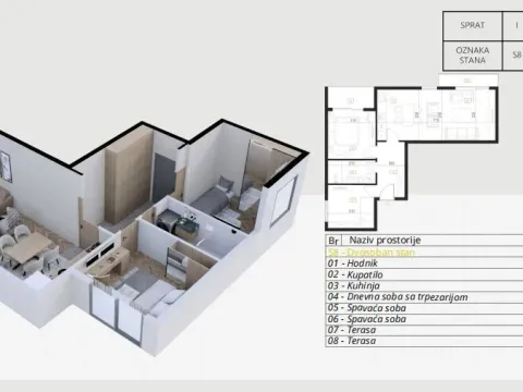 Sale, one bedroom apartment, 51m², Budva, Crna Gora - image 21