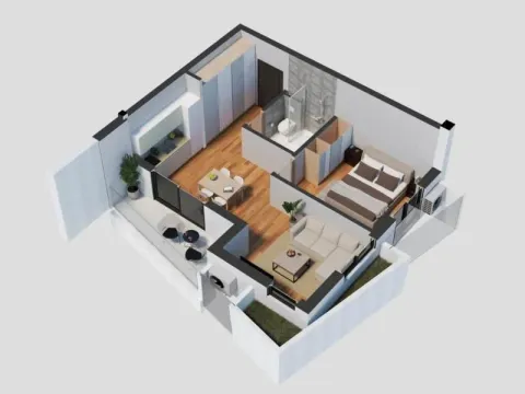 Sale, one bedroom apartment, 46m², Petrovac, Budva - image 12