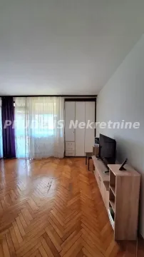 Dnevna soba sa drvenim parketom i televizorom. - image 17
