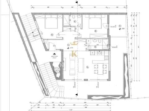 Sale, two bedroom apartment, 80m², Radovići, Tivat