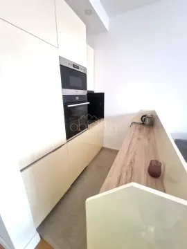 Moderna kuhinja sa ugradnim elementima i šankom. - image 4