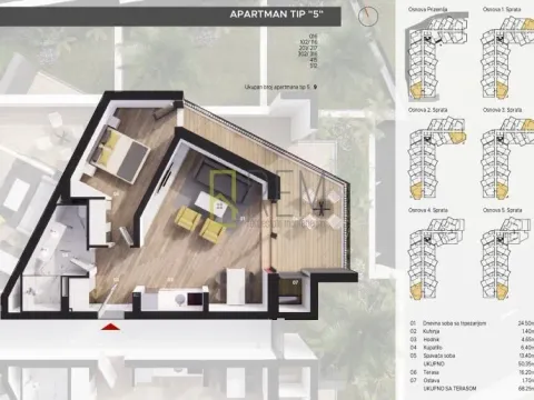 Sale, one bedroom apartment, 52m², Bečići, Budva - image 16