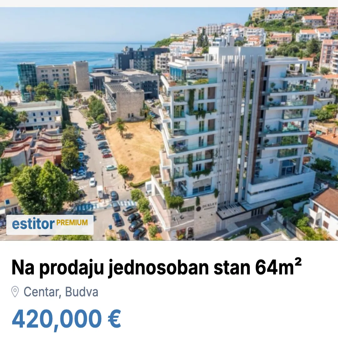 Sale, one bedroom apartment, 64m², Centar, Budva