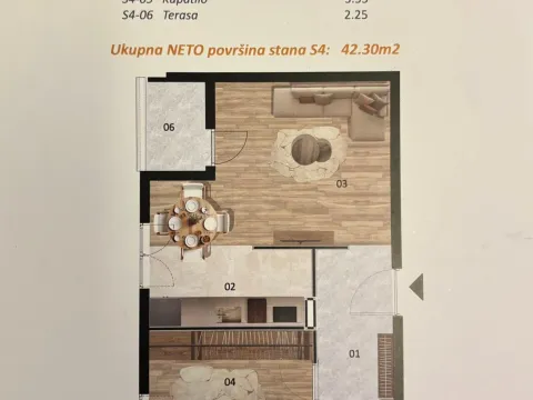 Prodaja, jednosoban stan, 40m², Zabjelo, Podgorica - image 5