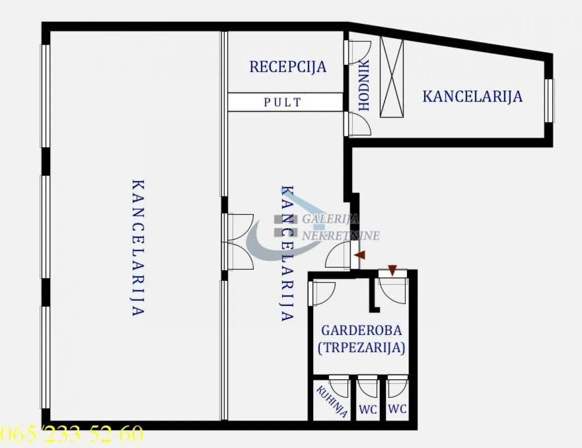 Rent, office space, 190m², Stari Grad, Beograd