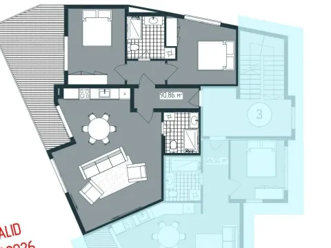 Prodaja, dvosoban stan, 91m², Donja Lastva, Tivat - image 7