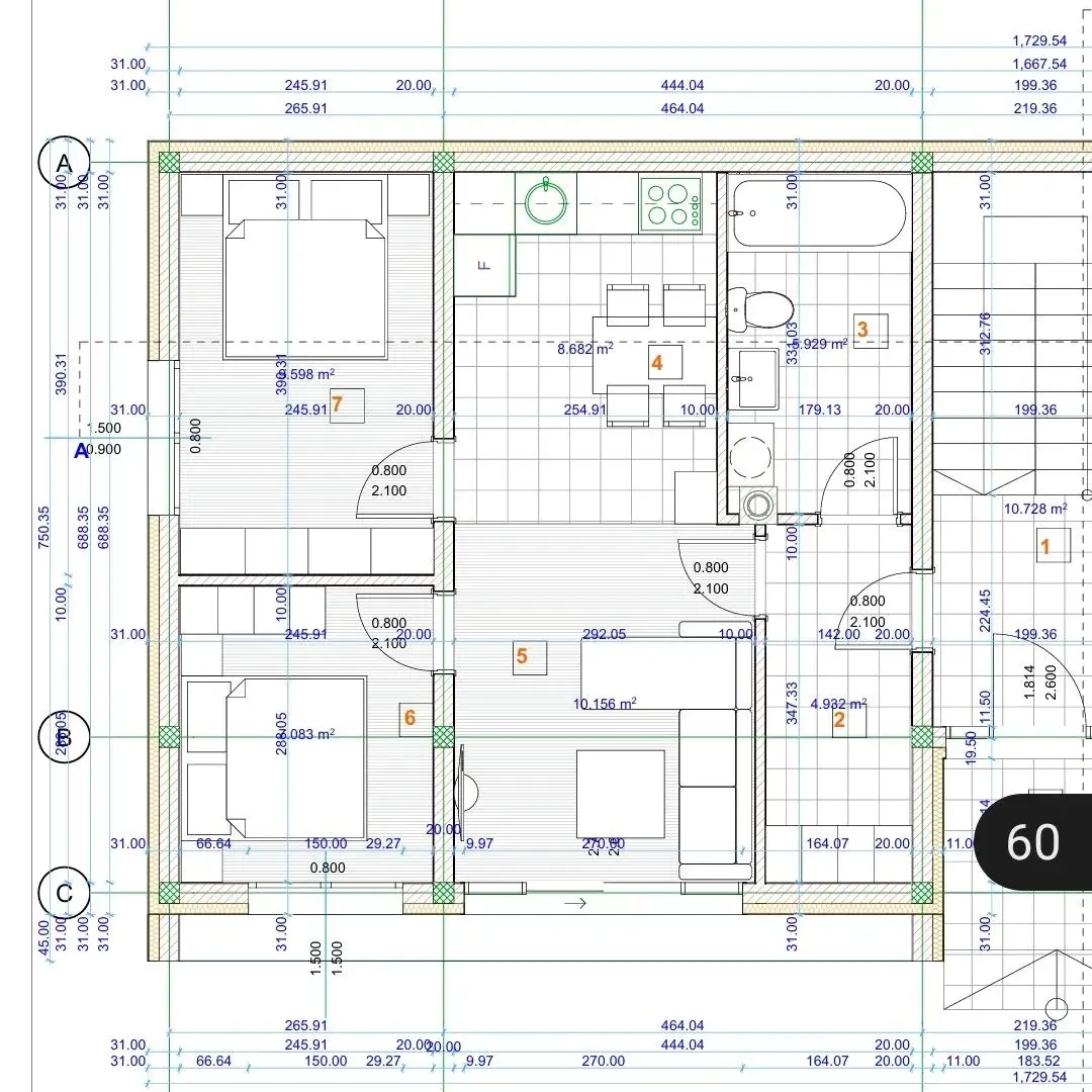 Prodaja, dvosoban stan, 47m², Motički gaj, Žabljak