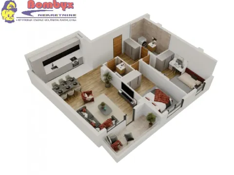 Sale, three bedroom apartment, 75m², Salajka, Novi Sad Sve Podlokacije