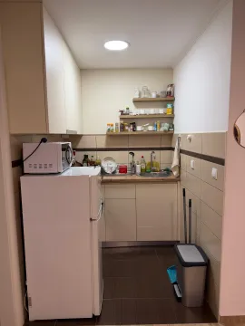 Manja kuhinja sa elementima, frižiderom i sudoperom. - image 9