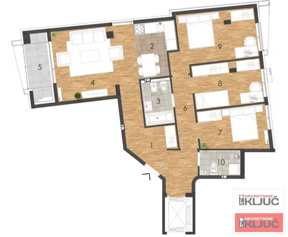 Prodaja, trosoban stan, 88m², Grbavica, Novi Sad Sve Podlokacije