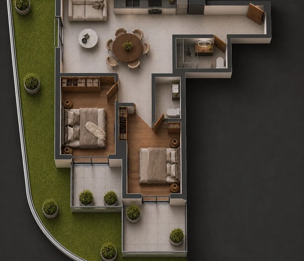 Sale, apartment, 77m², Bečići, Budva