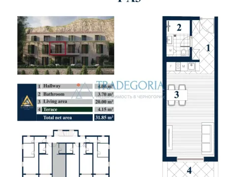 Prodaja, jednosoban stan, 50m², Prčanj, Kotor - image 5