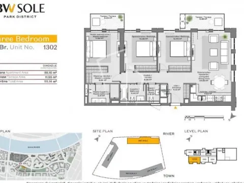 Sale, four bedroom apartment, 111m², Beograd Na Vodi, Beograd - image 7