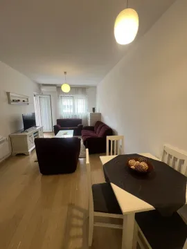 Svijetla dnevna soba sa trpezarijskim stolom i garniturom. - image 9