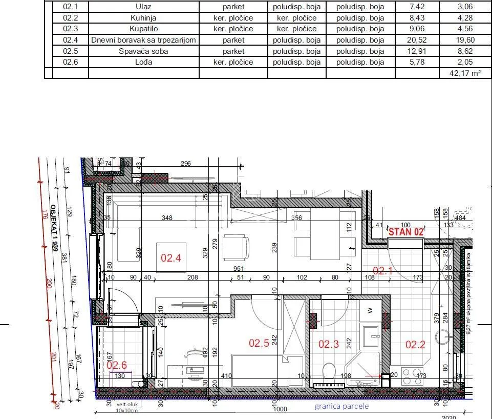 Prodaja, dvosoban stan, 42m², Centar, Pančevo
